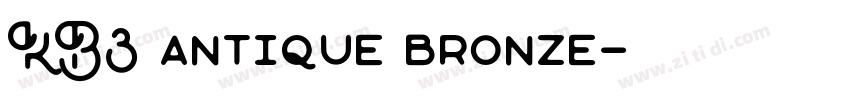 KB3 antique bronze字体转换